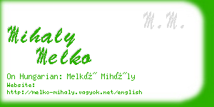 mihaly melko business card